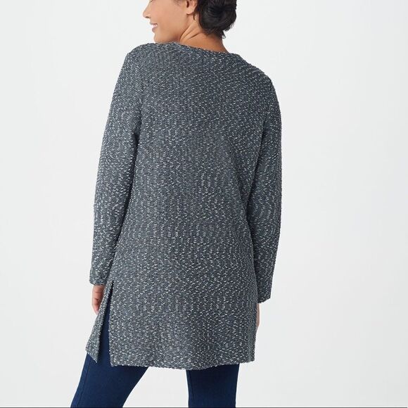 GRAVER Susan Graver Novelty Slub-Knit Cardigan - Picture 2 of 6